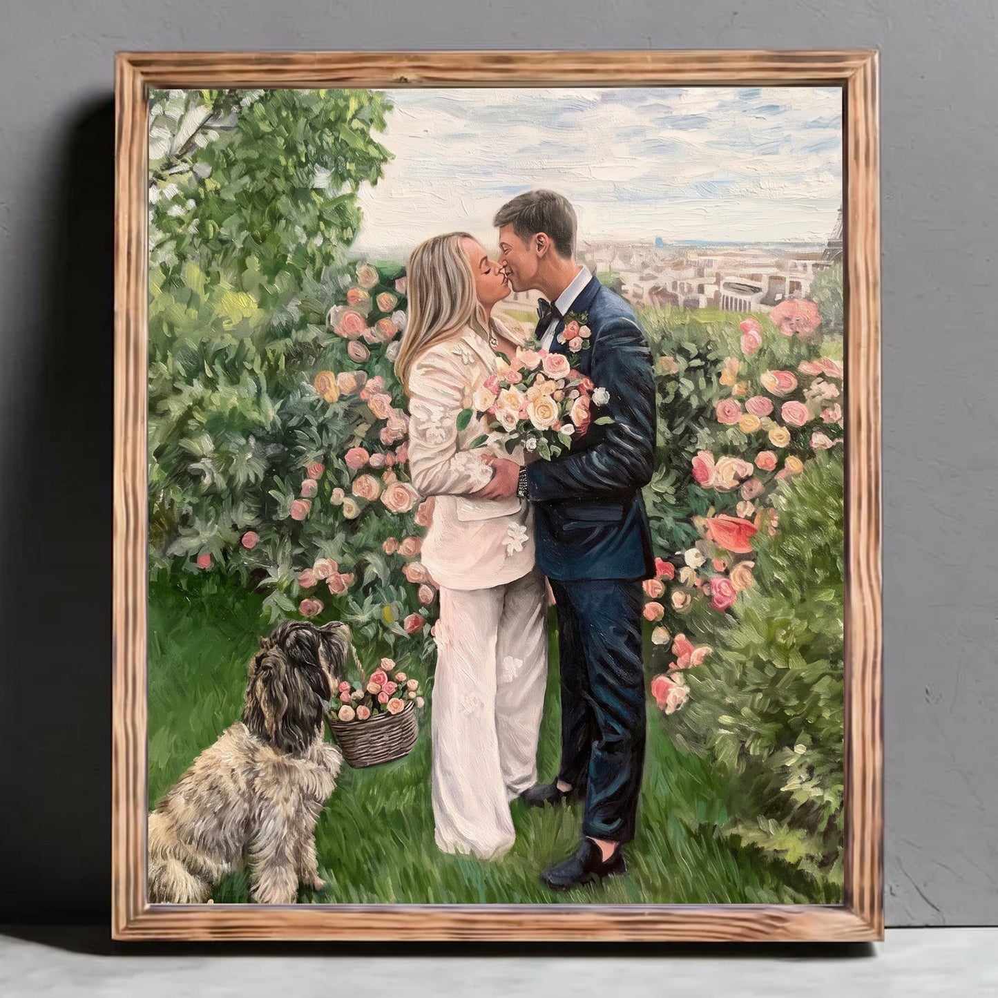 Personalized Anniversary Oil Painting on Canvas